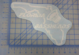 8" Florida Basshead decal (11.05"wide x 8"high)
